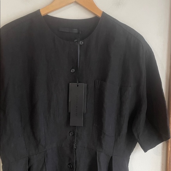 Jenni Kayne Day Dress Midi Linen Black - Picture 7 of 16